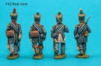 F42 – Foot officers in uncovered shakos.