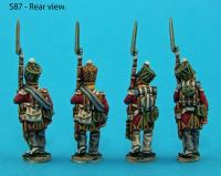 S87 - Saxon Guard Grenadiers. Head turn and greatcoat roll pack.