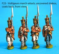 F23  Four voltiguers in march attack poses