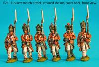 F25  Six centre company figures in the march-attack pose