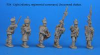 F54 - Light infantry regimental command, uncovered shakos