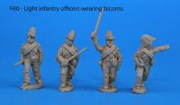 F60 – Light infantry foot officers. Bicorns.