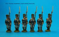 P22 Six Prussian musketeers in march-attack poses