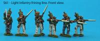 S61 Light infantry firing line and skirmish figures - 3 loading, 3 firing