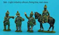 S66 - Four Light Infantry officers in firing line and skirmish poses.