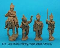 S73 - Saxon Light Infantry. march-attack, officers.