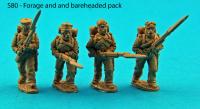 S80 - Saxon light infantry advancing. Bareheaded and forage cap pack.