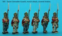 S85 - Saxon Guard Grenadiers in march-attack poses.