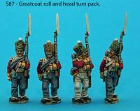S87 - Saxon Guard Grenadiers. Head turn and greatcoat roll pack.