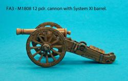 FA3 M1808 12 pdr. cannon