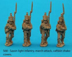 S68 - Saxon Light Infantry, march-attack.  Calfskin.