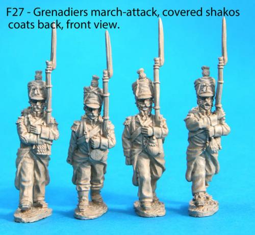 F27  Four grenadiers in march-attack poses