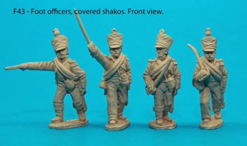 F43 – Foot officers in covered shakos.