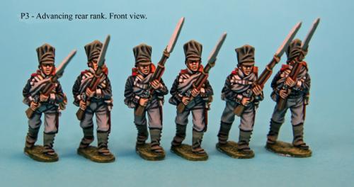 P3 Advancing musketeers with 45 deg muskets